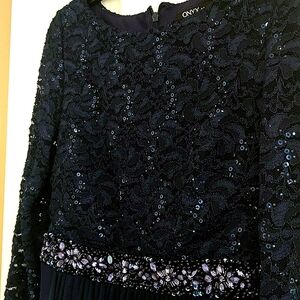Navy evening gown, size 4